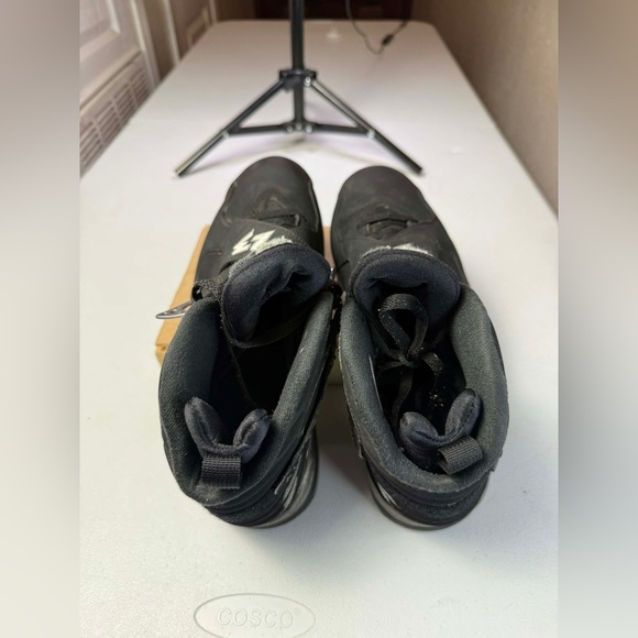 Size 12 - Air Jordan 8 Retro 2015 Chrome Black Grey Suede (305381-003) - Picture 14 of 16